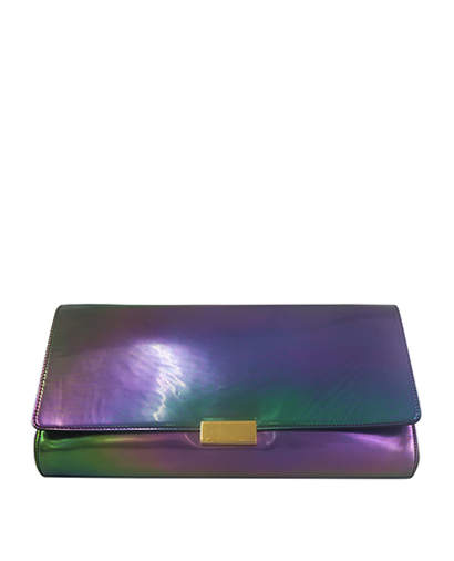 Iridescent Oversized Clutch, front view
